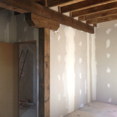 Trabajos de pladur en casa rural