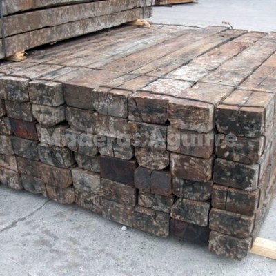 Traviesas de tren recuperadas roble