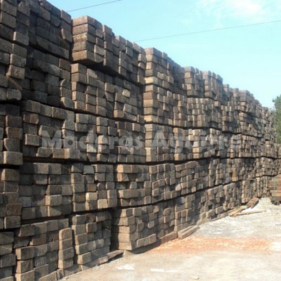 Traviesas de tren recuperadas roble