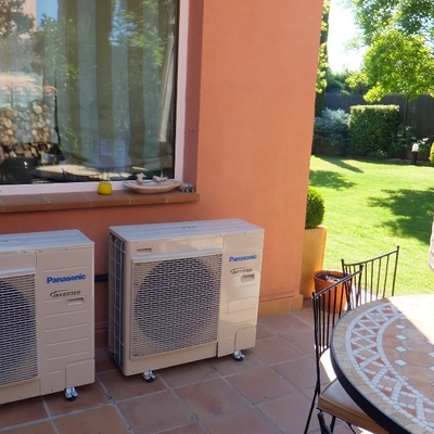 Unidades exteriores de instalación de aerotermia