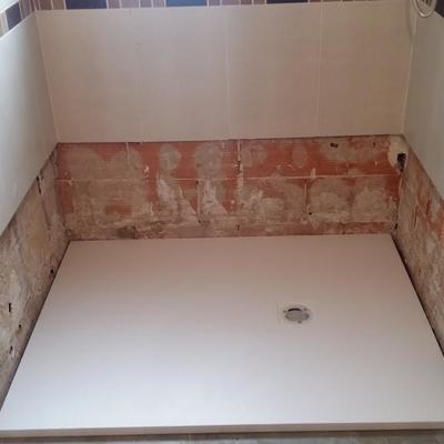 proceso cambio de plato de ducha