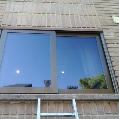 ventana de aluminio bronce