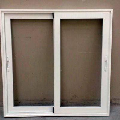 Ventana de dos hojas correderas sin monobloc en lacado blanco