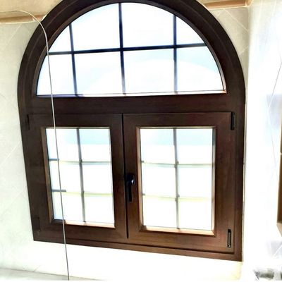 ventana pvc marron