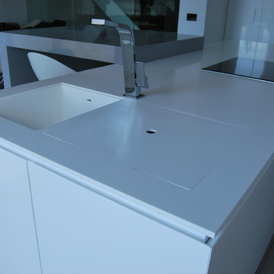 Cocina Lacada Blanco-Gris