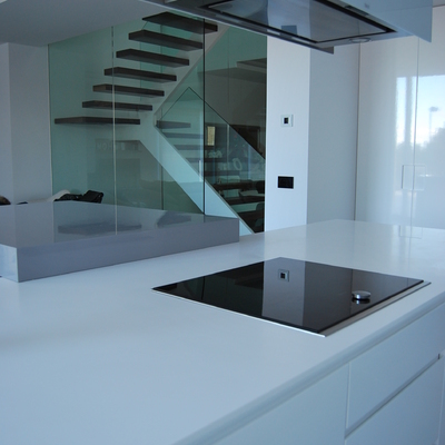 Cocina Lacada Blanco-Gris