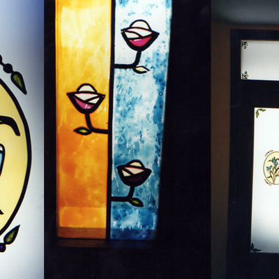 Vidrieras interiores y exteriores con diseños personalizados.