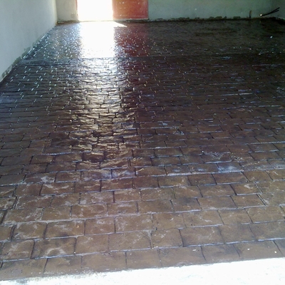 Vista general de suelo de hormigón Impreso