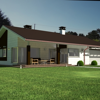 proyecto d evivenda unifamiliar de 180 m2 en planta unica