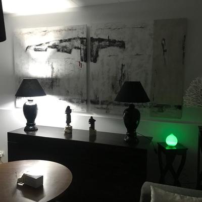 iluminación, paredes, decoración