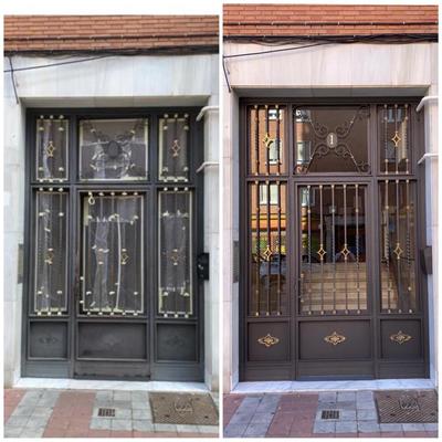 Pintado de puerta de forja