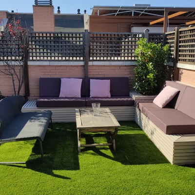 Sofá madera técnica terraza