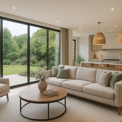 Reforma cocina americana, salon