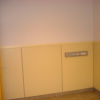 Zocalo de melamina en habitación 