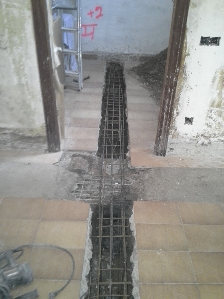 REFUERZO ESTRUCTURA CON MALLAS Y HORMIGONADO