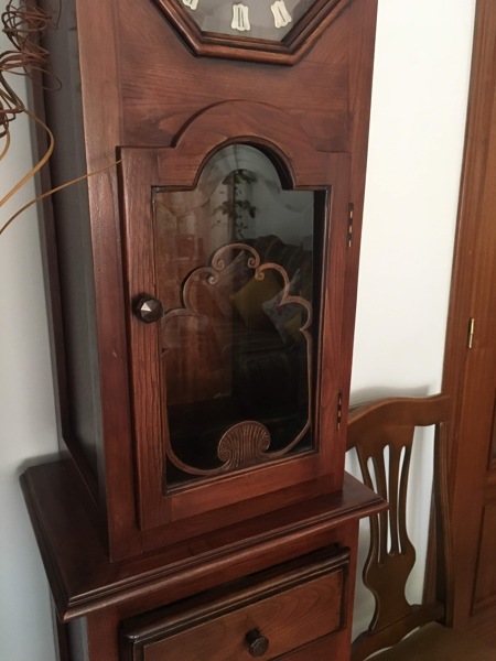 Reloj de mecanismo pendulo madera de castaño