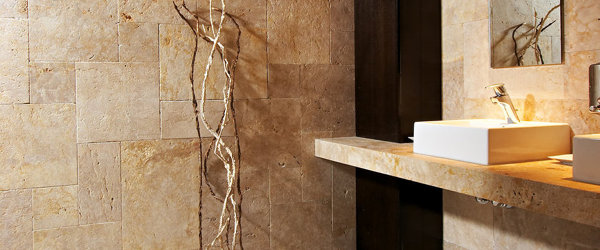 Baño de Mármol Travertino.