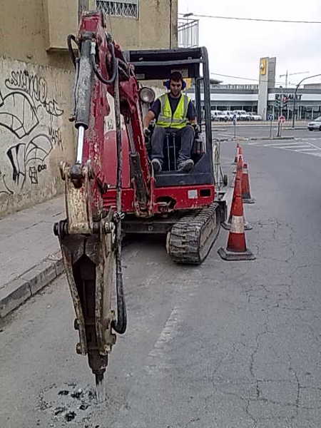 Canalización para alumbrado en Cartagena