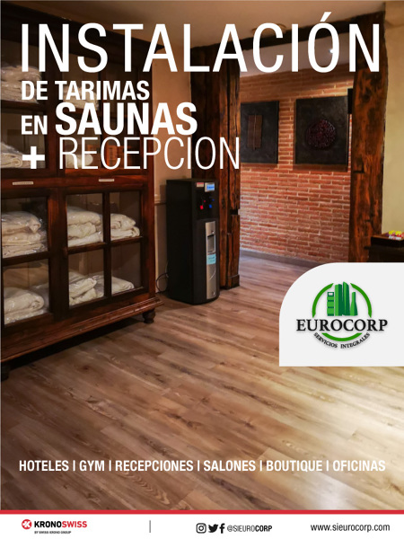 Colocación de suelos laminados en Saunas, Hoteles, Recepciones