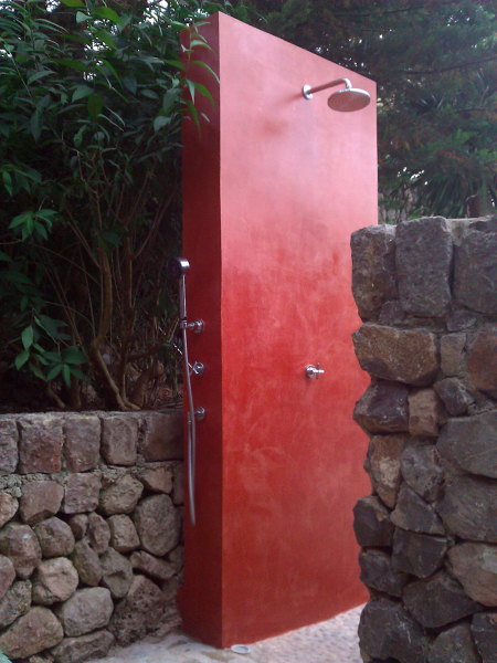 ducha  con  micro cemento