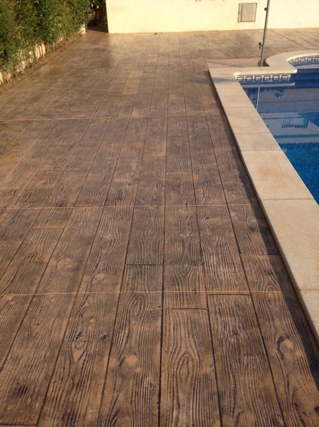 Pavimento impreso madera