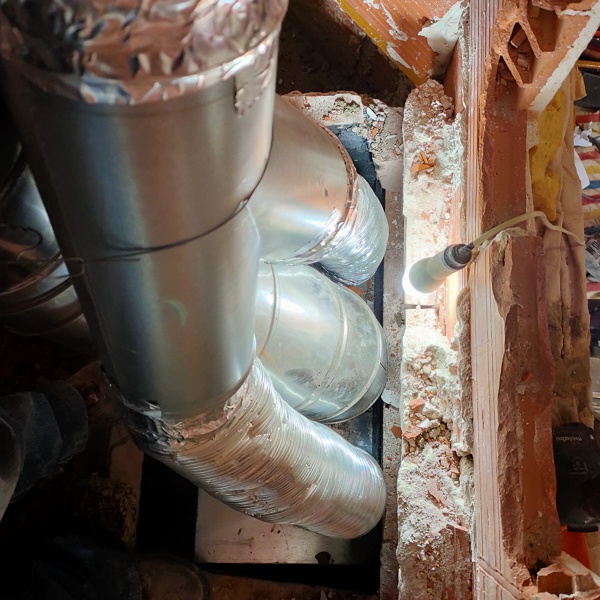 Instalación de insert con canalizaciones