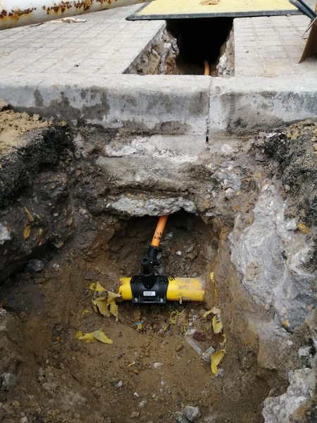 Acometida de gas natural para vivienda