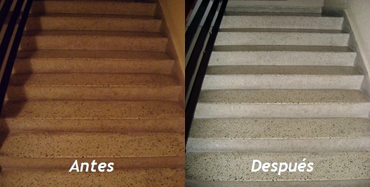 Limpieza de escalera cominidad