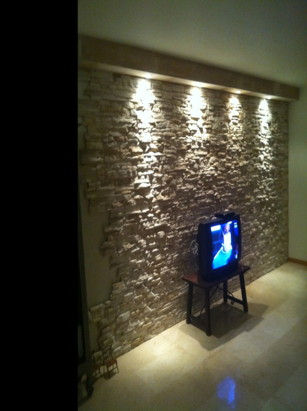 pared piedra artificial 