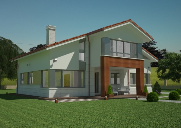 proyecto de vivienda unifamiliar de 205 m2 en dos plantas.