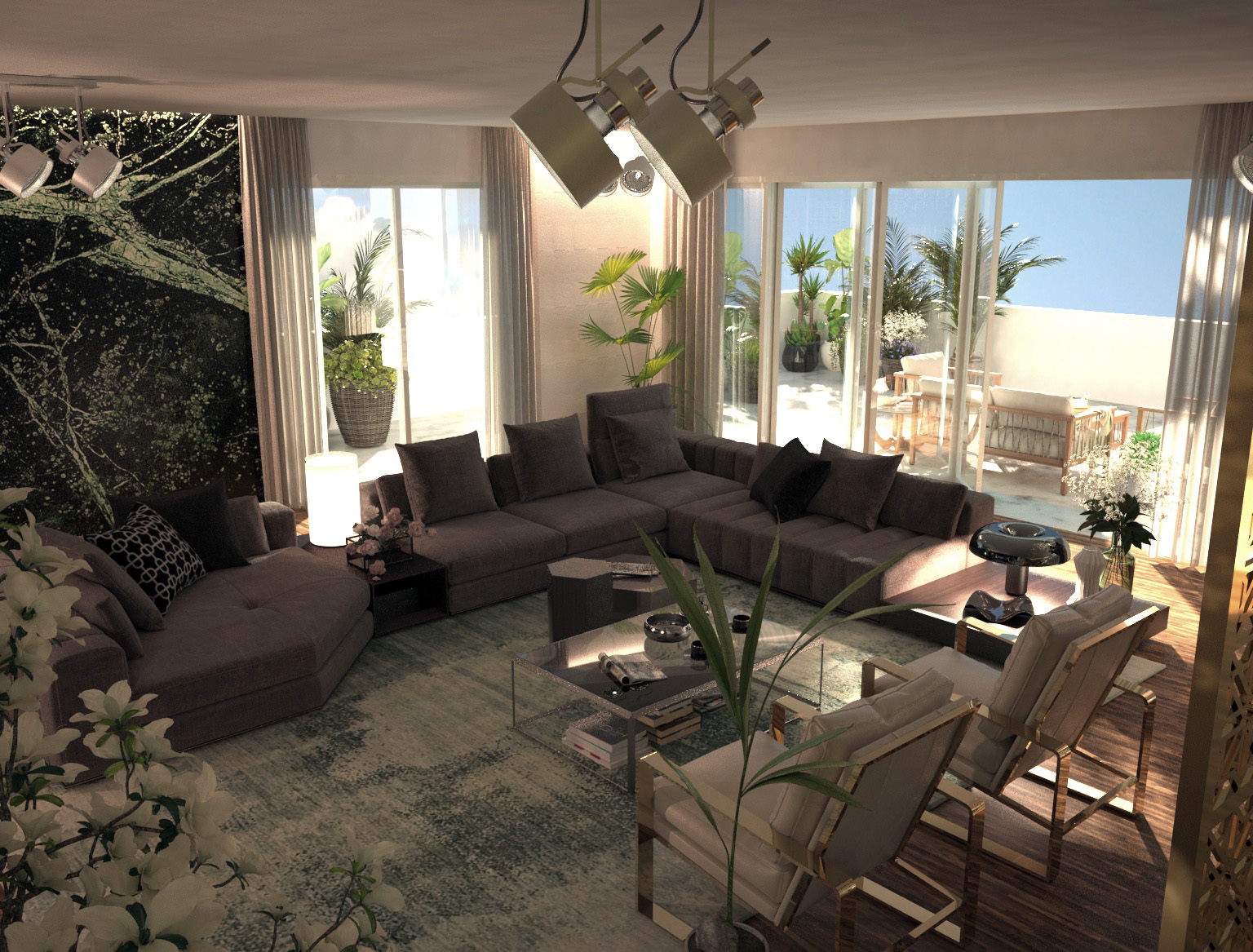 Infografía diseño salón