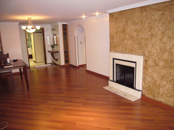 laminado instalado en diagonal.