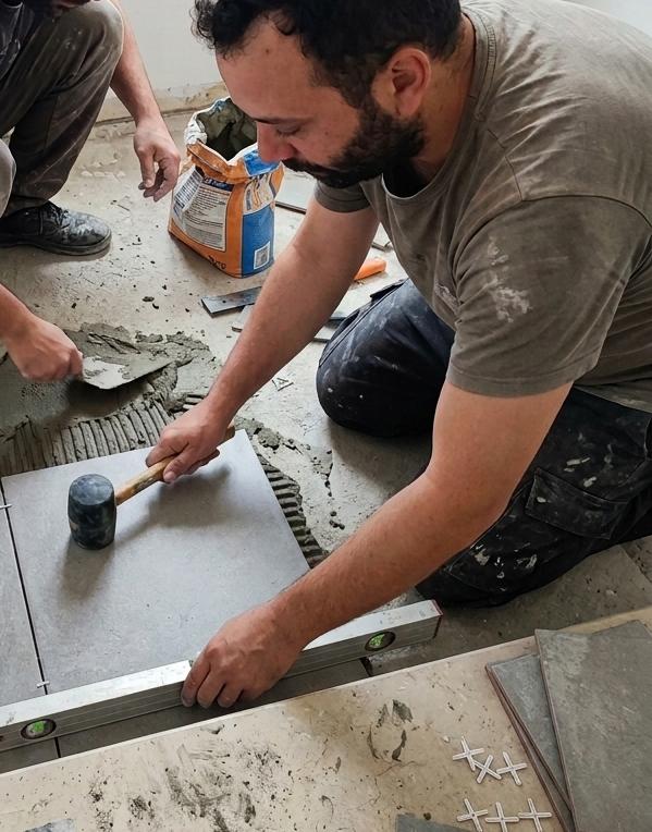 Colocación de suelo ceramico