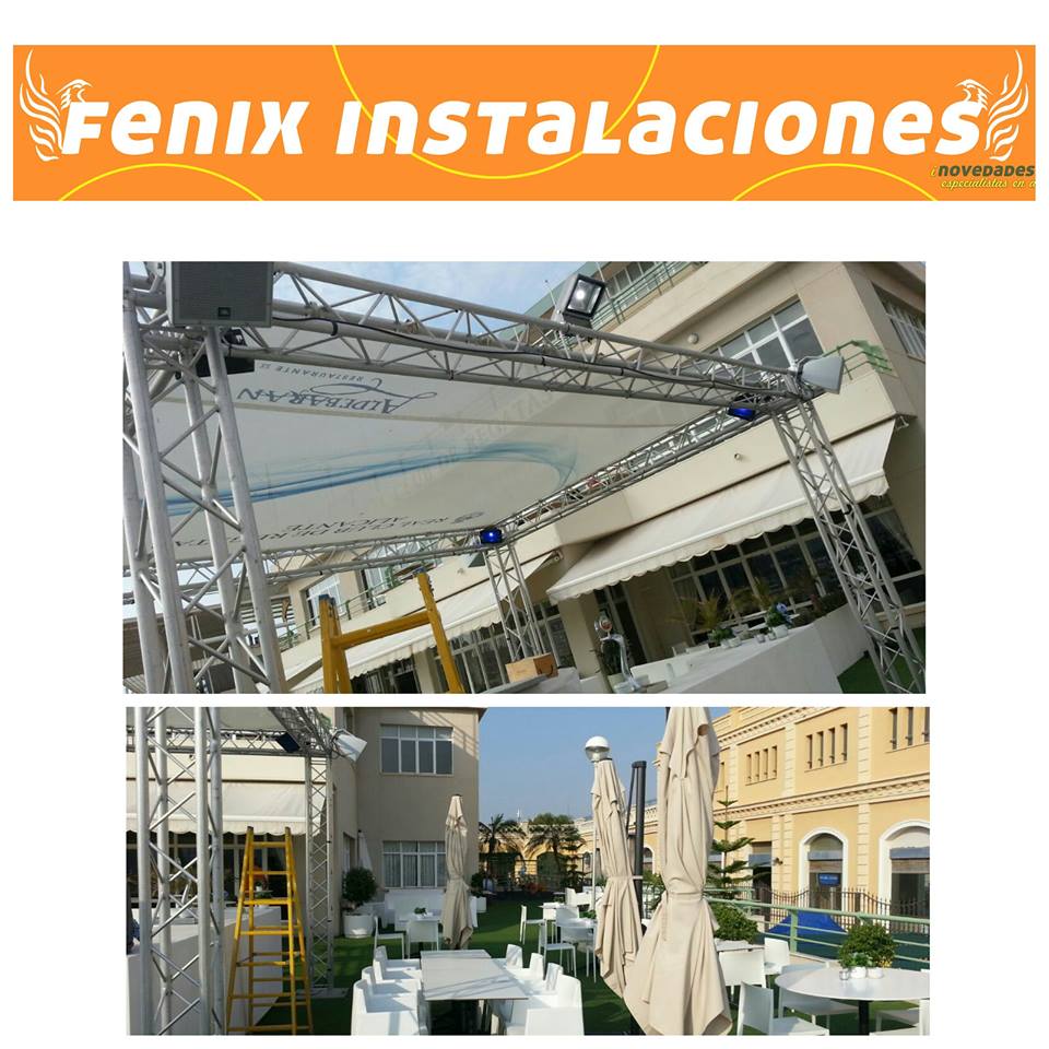 Instalación eléctrica terraza Aldebaran en el Real Club de Regatas de Alicante