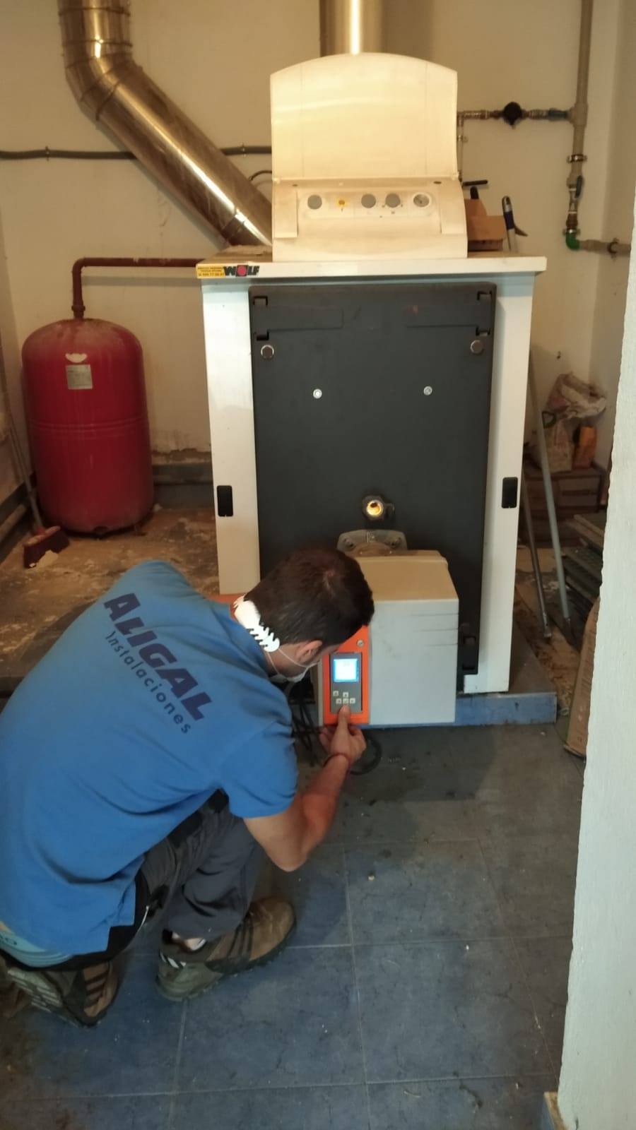 Mantenimiento en sala de calderas