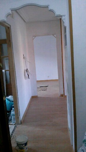 colocacion de arco de escayola y tarima