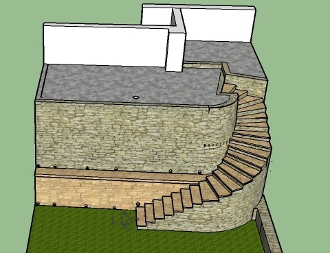 Imagen previa para saber como iba a quedar un muro.