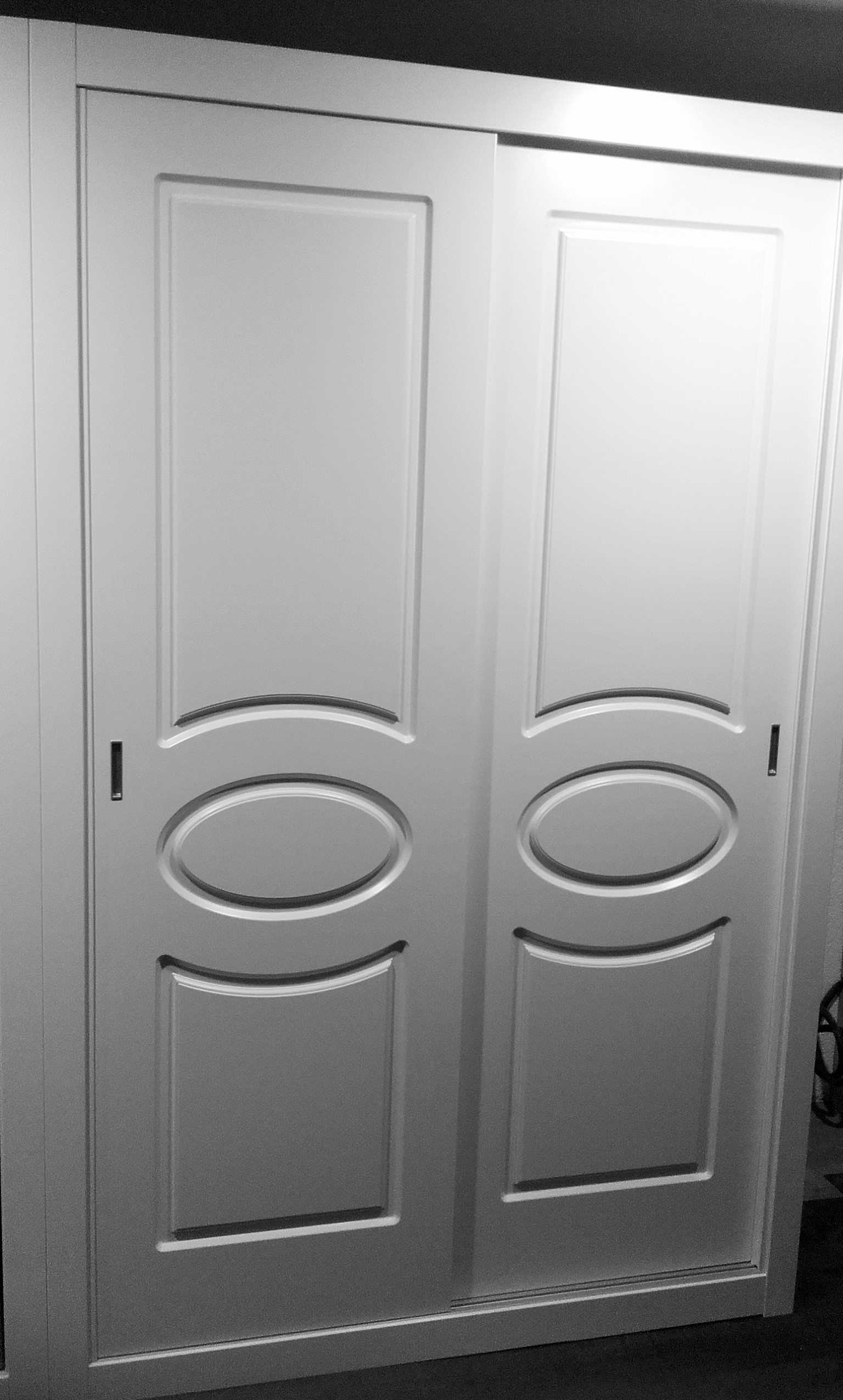 frente sin perfil, lacado blanco, pantografo