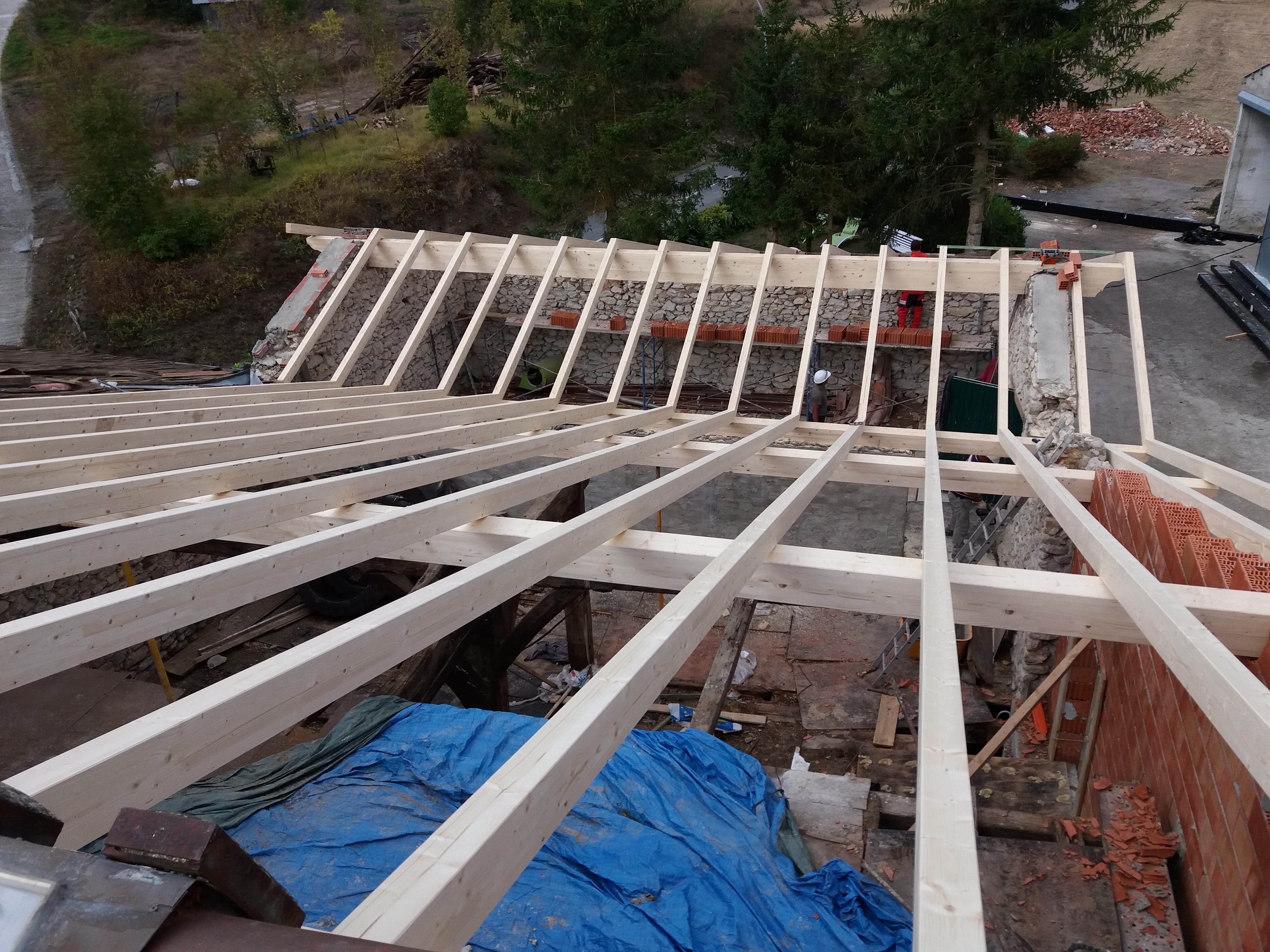 Estructura de cubierta en madera