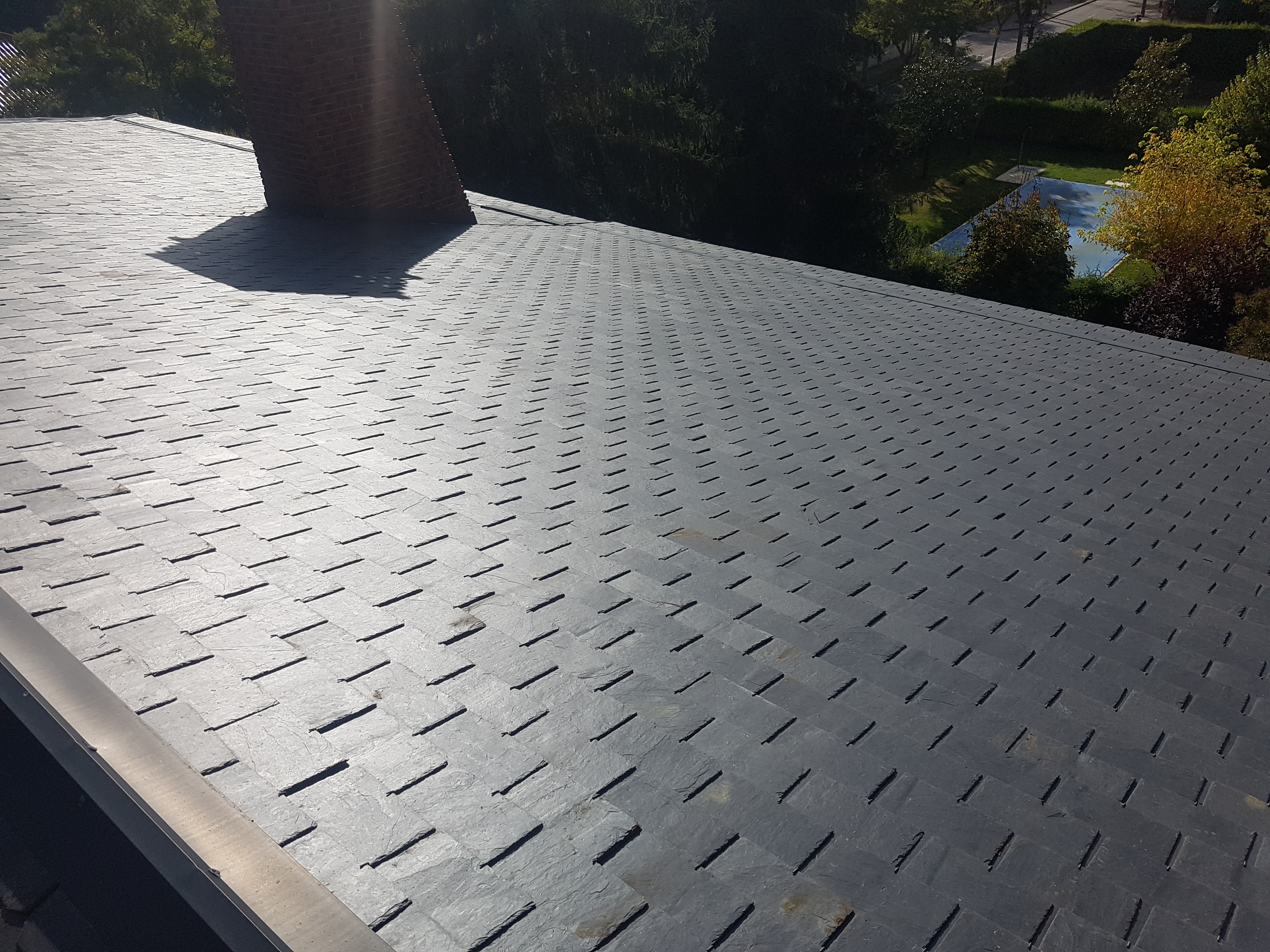 Cubierta de teja tipo pizarra