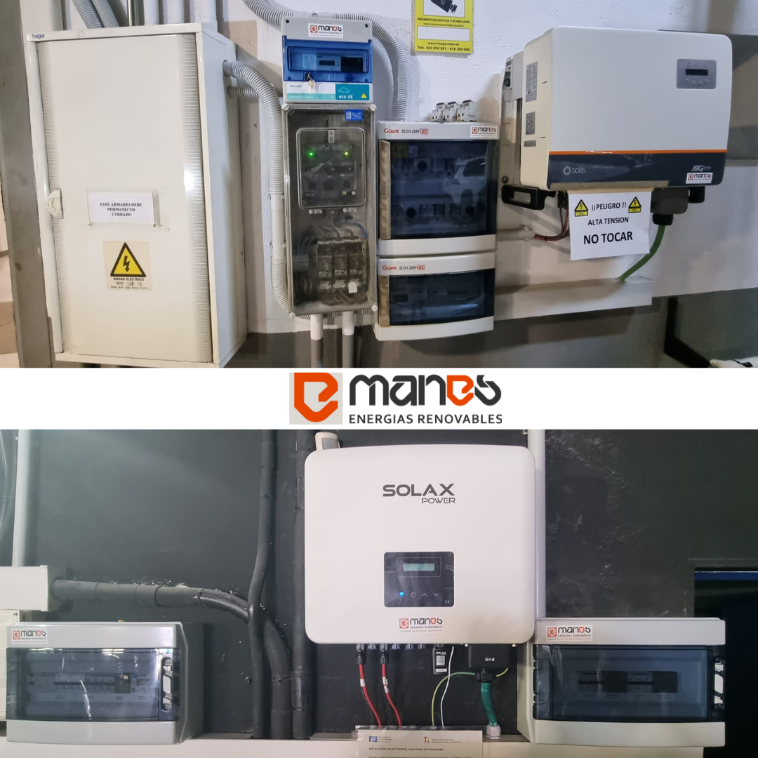 Inversores y cajas de protecciones