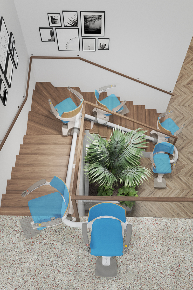 Silla Salvaescaleras: Giro automático