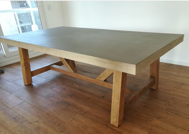 Mesa microcemento