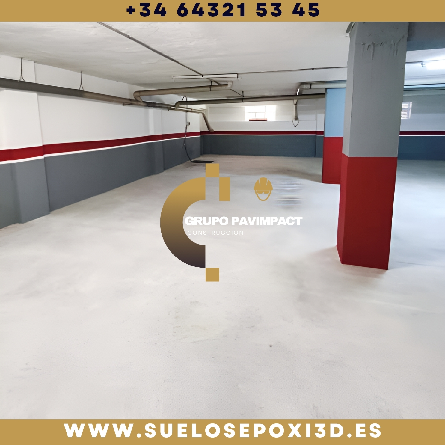 GARAJE HORMIGÓN FRATASADO Y PINTURA INTEGRAL