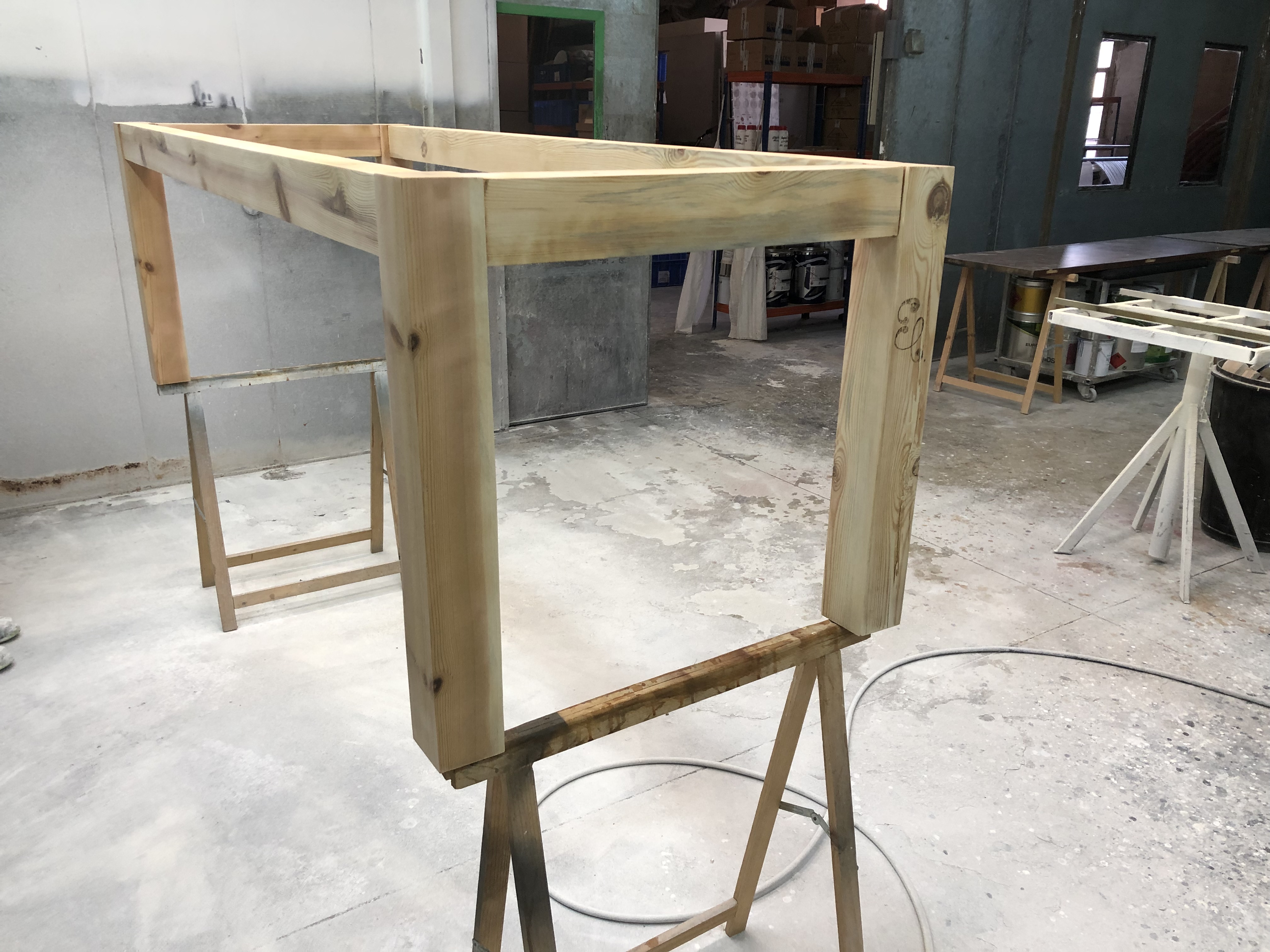 Restauración de mesa de pino