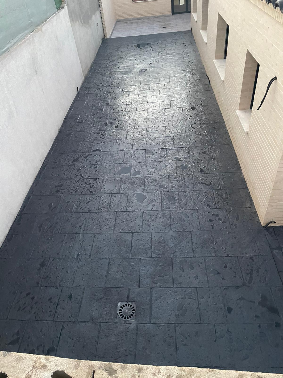 Solera de hormigón impreso