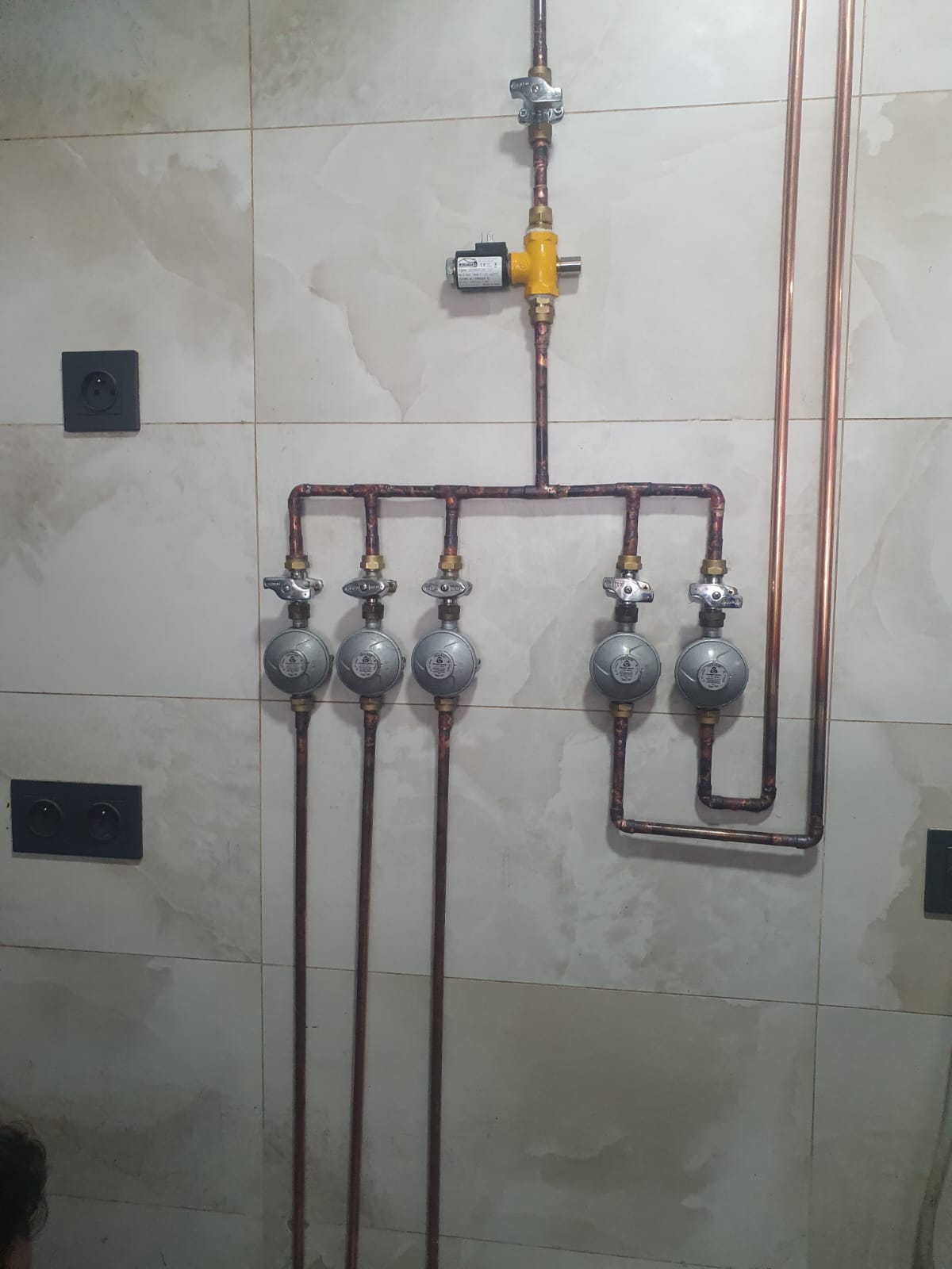 Instalación gas propano en restaurante