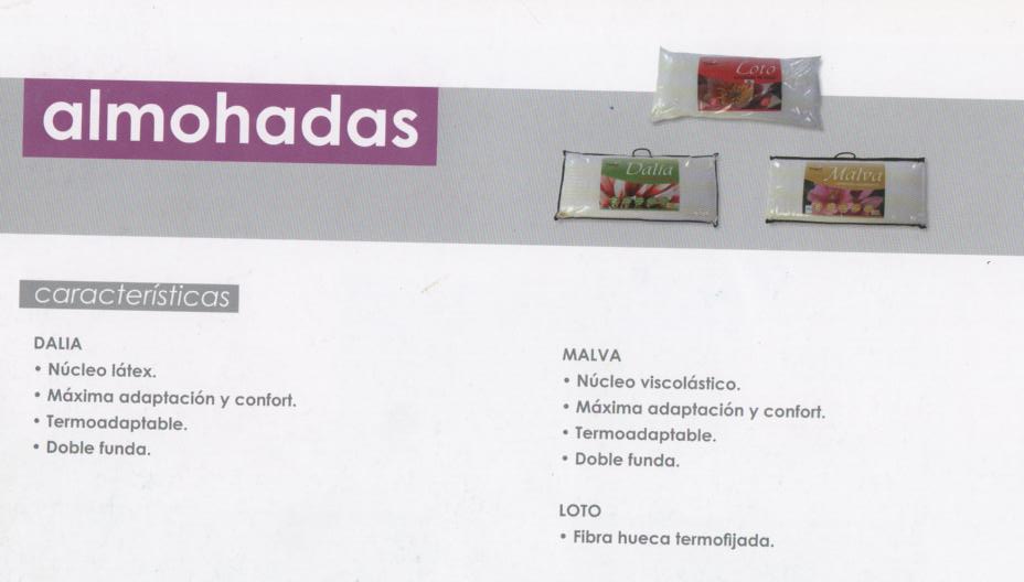 almohadas con núcleo de látex