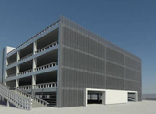 Aparcamiento de 4 plantas (11.000 m2), en Barcelona.