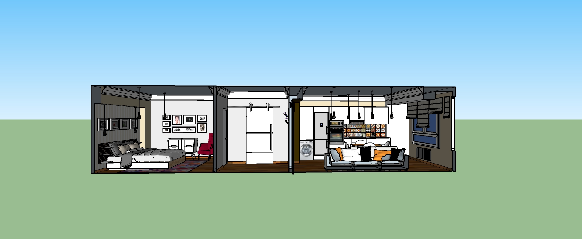 Diseño interior apartamento 45 metros cuadrados